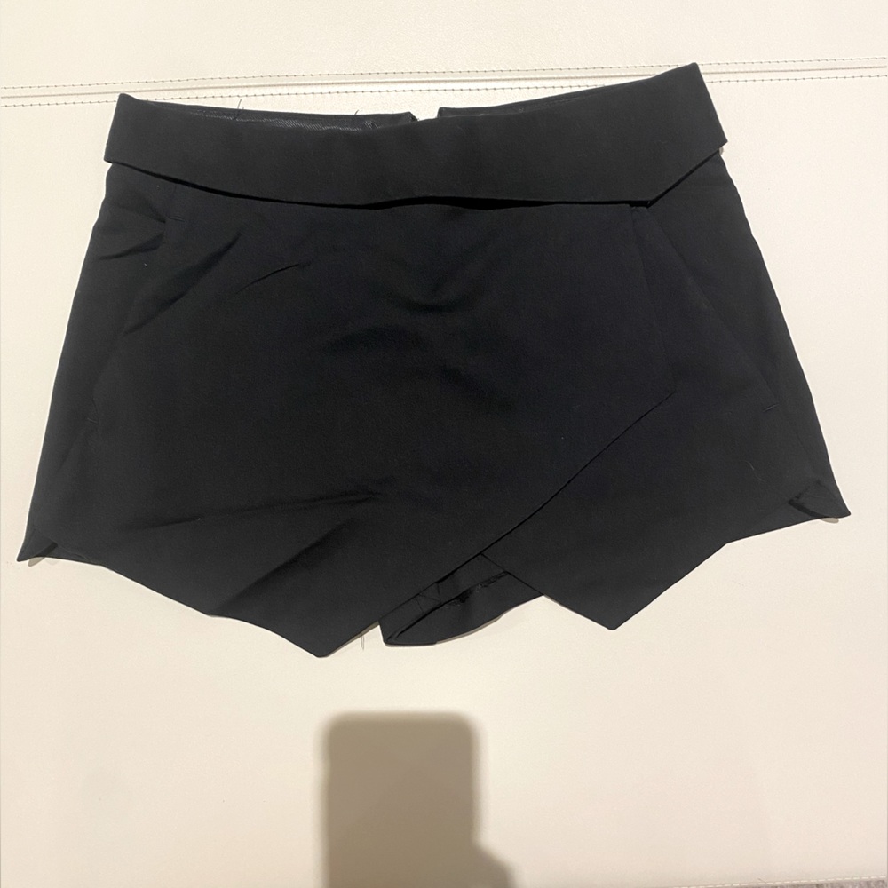 zara black skort